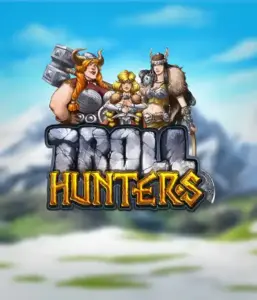 Enter the realm of "Troll Hunters," where bold Viking warriors prepare to confront their foes. The logo features a pair of Vikings, male and female, equipped with weapons, with a chilly mountainous backdrop. They exude power and determination, reflecting the essence of the game's adventurous theme.